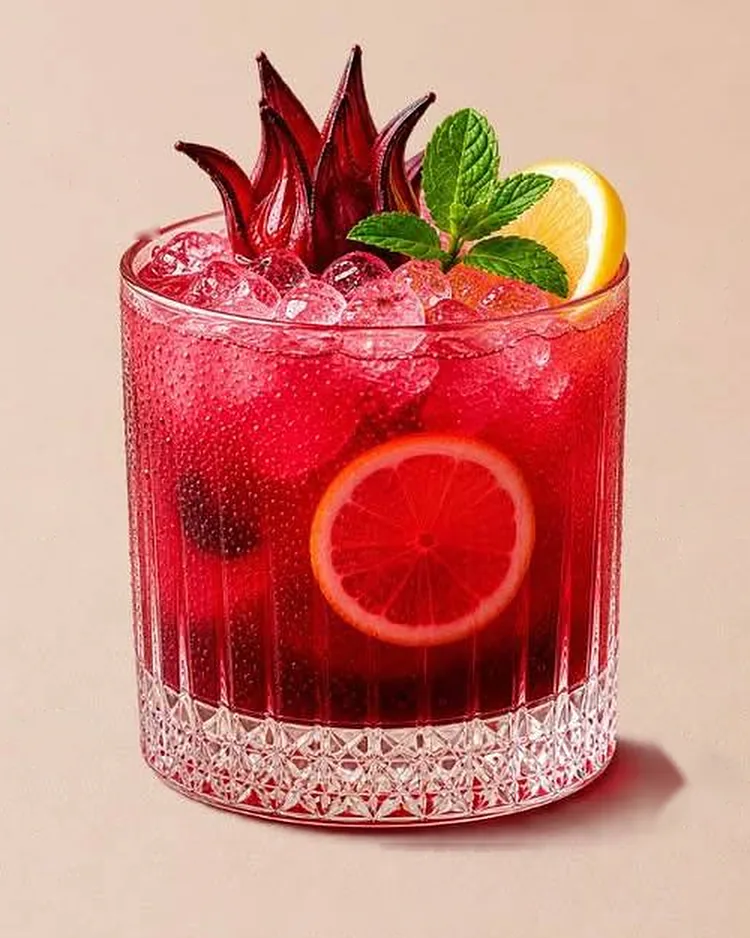 Royale Roselle Crimson Spritz cocktail