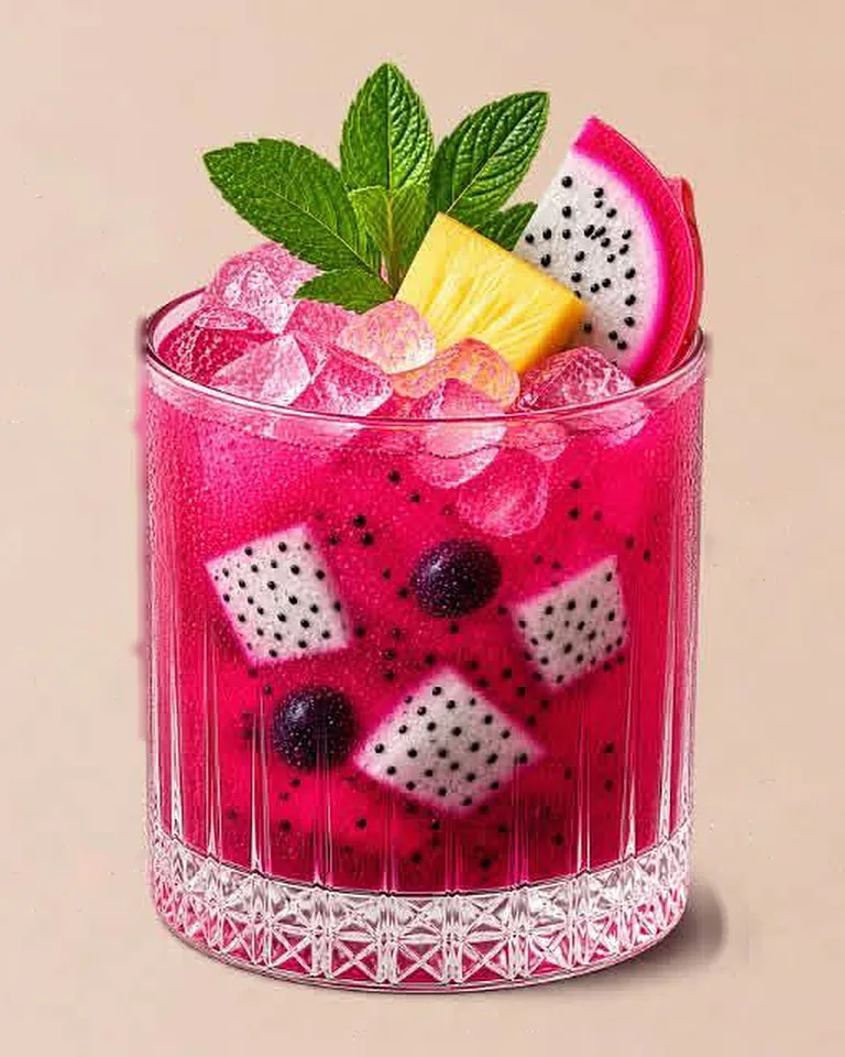 Royale Dragon Fruit Tropical Fizz cocktail